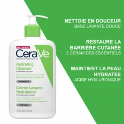 CeraVe Crème Lavante Hydratante 473ml 14 CeraVe Crème Lavante Hydratante 473ml -Aura Cosmetics Boutique cerave creme lavante hydratante 473ml 1