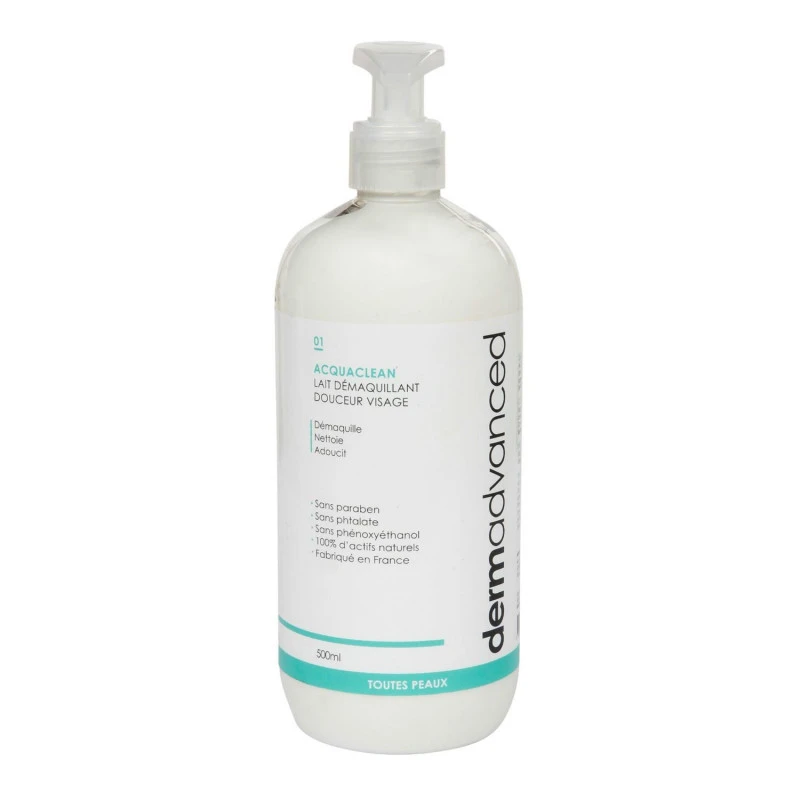 Dermadvanced Acquaclean Lait Démaquillant Douceur 500ml 3 Dermadvanced Acquaclean Lait Démaquillant Douceur 500ml