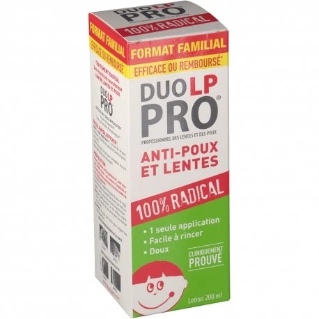 Omega Pharma Duo LP-Pro Lotion Anti-Poux Et Lentes Format Familial 200ml 3 Omega Pharma Duo LP-Pro Lotion Anti-Poux Et Lentes Format Familial 200ml
