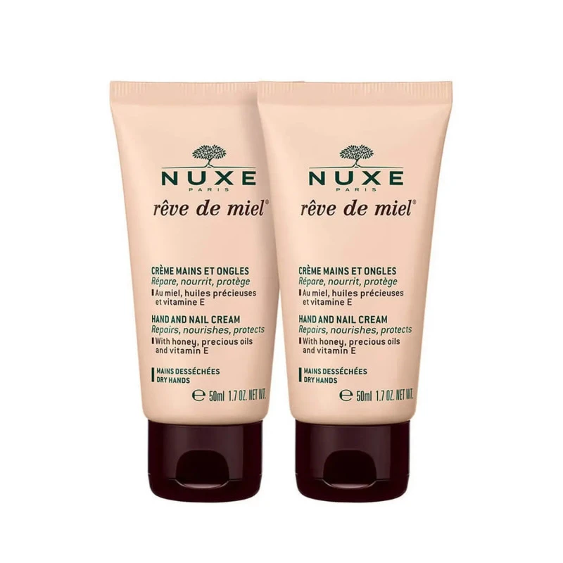 Nuxe Rêve De Miel Crème Mains & Ongles 2x50ml 3 Nuxe Rêve De Miel Crème Mains & Ongles 2x50ml